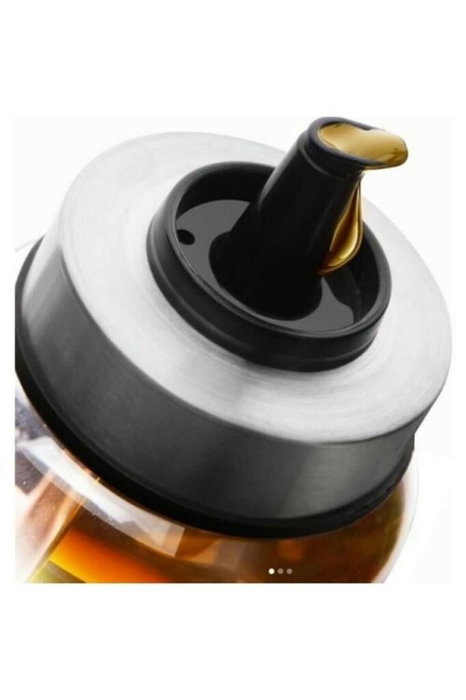 Hermia Juego de Dispensadores de Aceite de Vidrio Transparente de 500 ml (2 Piezas)